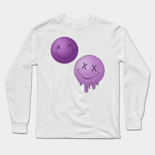 Purple Smiley Long Sleeve T-Shirt